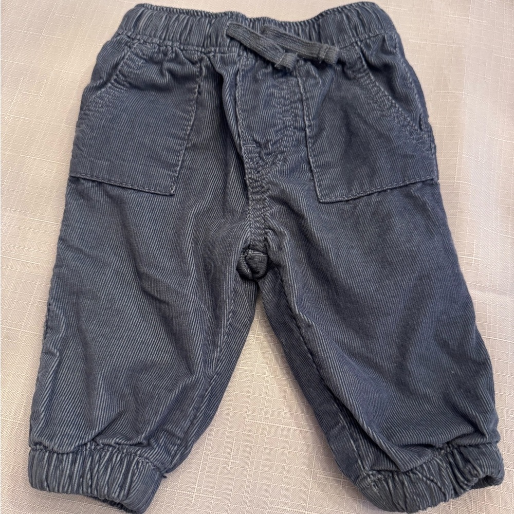 Baby Bgosh size 3-6 months gray lined Cordoury‎ pants